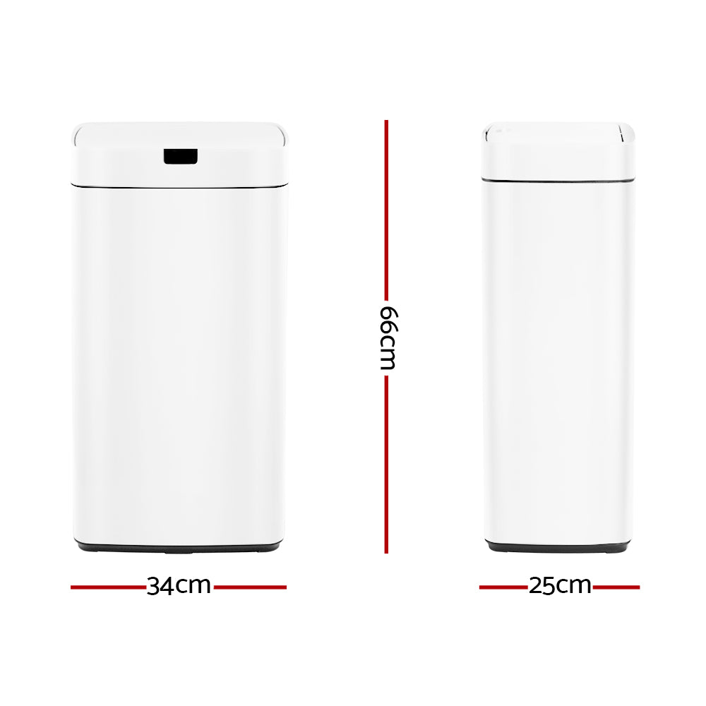 Devanti 45L Sensor Bin - White
