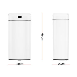 Devanti 45L Sensor Bin - White