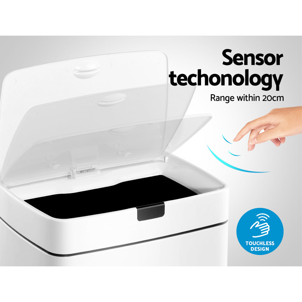 Devanti 45L Sensor Bin - White
