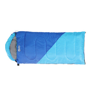 Weisshorn Kid's Sleeping Bag | Camping Hiking Thermal | Blue | 172cm