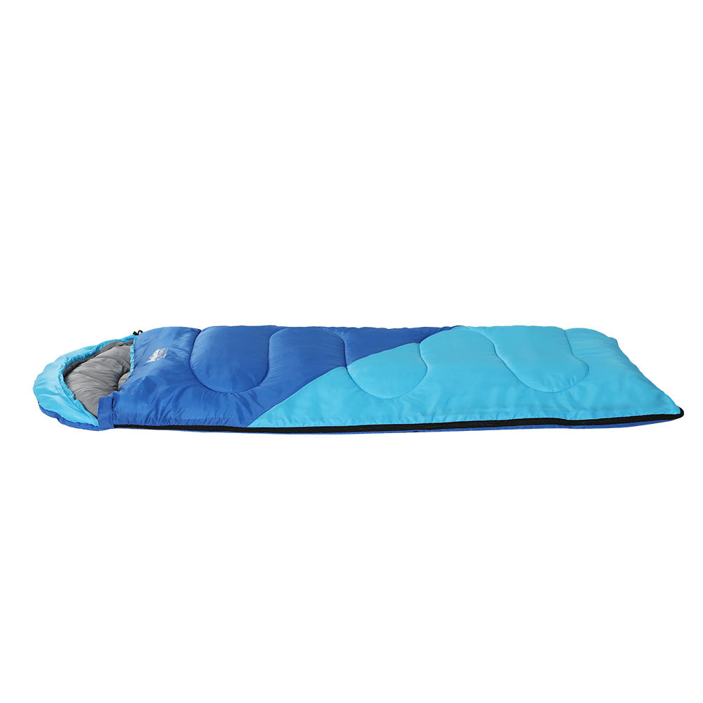 Weisshorn Kid's Sleeping Bag | Camping Hiking Thermal | Blue | 172cm