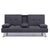 Linen Fabric 3 Seater Futon Sofa Bed / Recliner Lounge