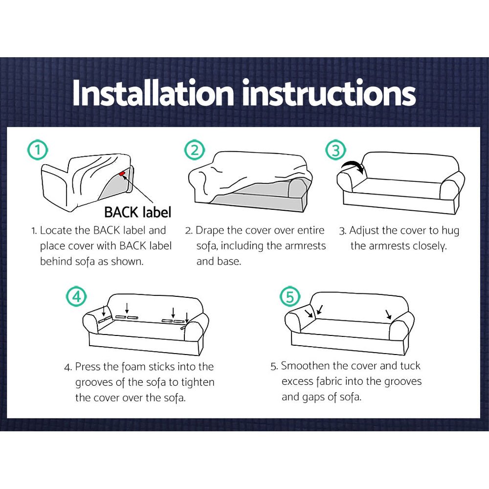 High Stretch Sofa Cover / Lounge Protector For 3 Seaters