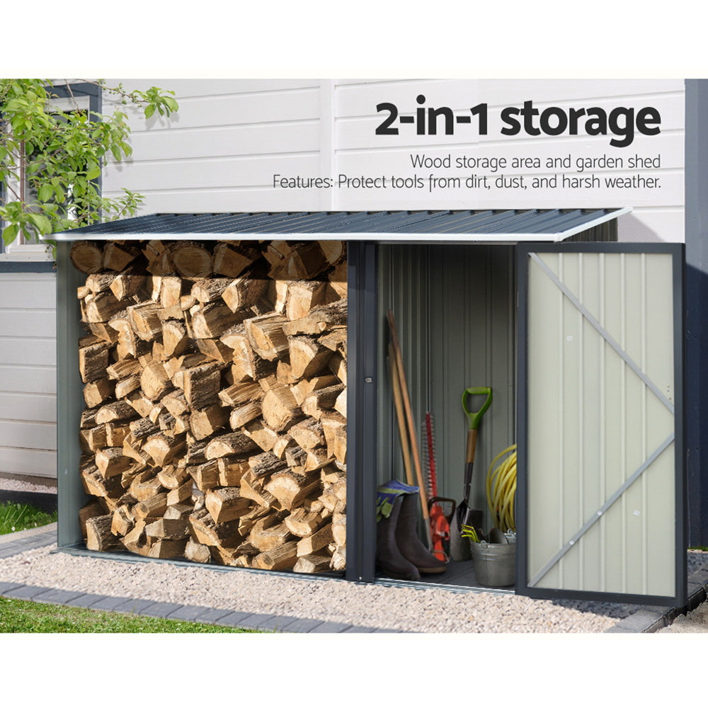 Giantz Garden Shed Sheds Outdoor Tool | 2.49x1.04M | Storage Workshop House | Galvanized Steel
