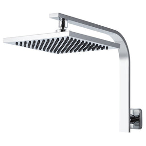 Rain Shower Head Set | Square | WElS 8'' | High Pressure | Wall Arm | DIY | Chrome