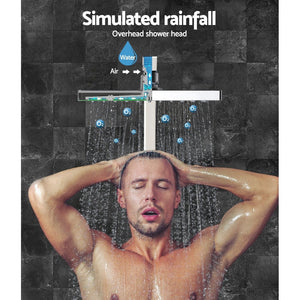 Rain Shower Head Set | Square | WElS 8'' | High Pressure | Wall Arm | DIY | Chrome