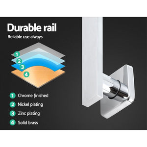 Rain Shower Head Set | Square | WElS 8'' | High Pressure | Wall Arm | DIY | Chrome