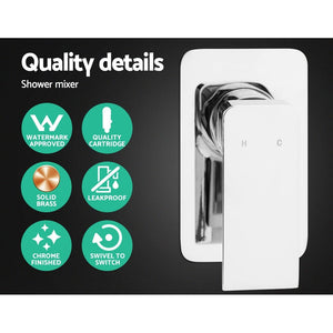 Rain Shower Head Mixer | Square | WELS 10'' | Handheld | High Pressure | Wall | Chrome