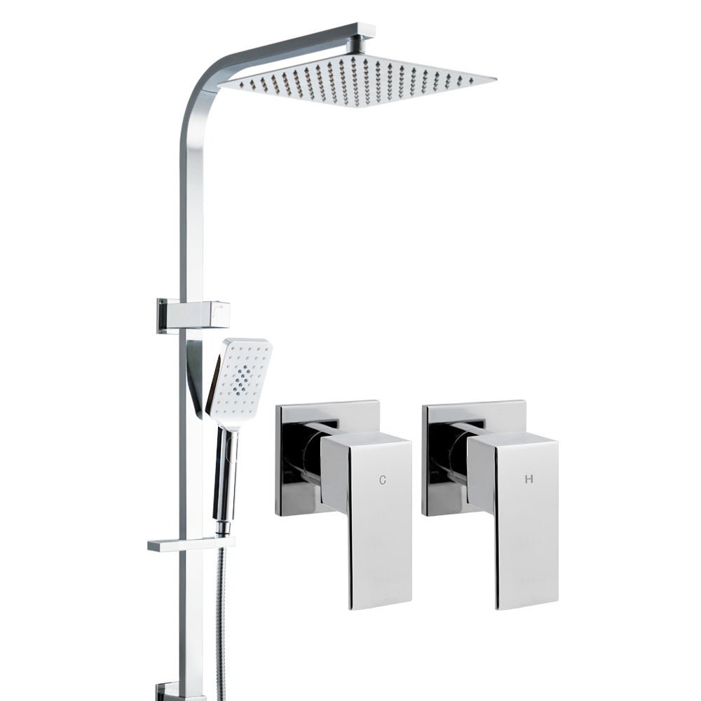 Rain Shower Head Taps | Round | WELS 10'' | Handheld | High Pressure | Wall | Chrome