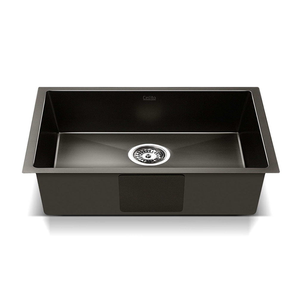 Stainless Steel Kitchen Sink | Under/Top/Flush Mount | 30cm x 45cm | Black
