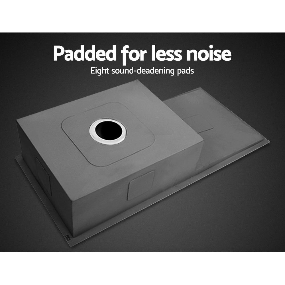 Cefito 75cm x 45cm Stainless Steel Kitchen Sink - Under/Top/Flush Mount | Black