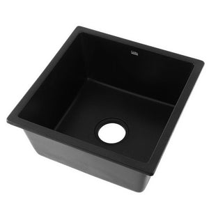 Black Granite Under/Topmount Kitchen Sink | 450mm x 450mm | Laundry Basin