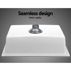 Stone Kitchen Sink | Granite | 610X470MM | Under/Topmount | Basin Bowl | Laundry | White