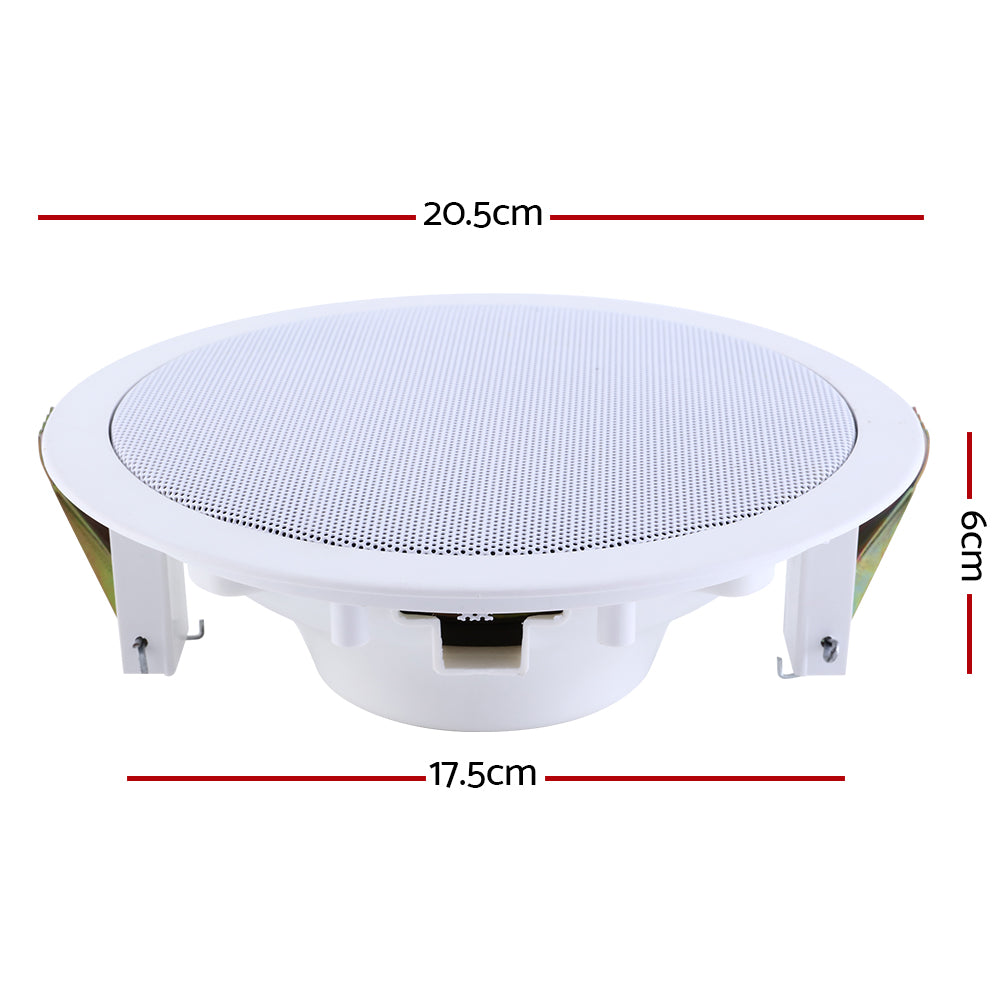 Giantz 4pcs 6-Inch Ceiling Speakers with Tweeter for Home Audio