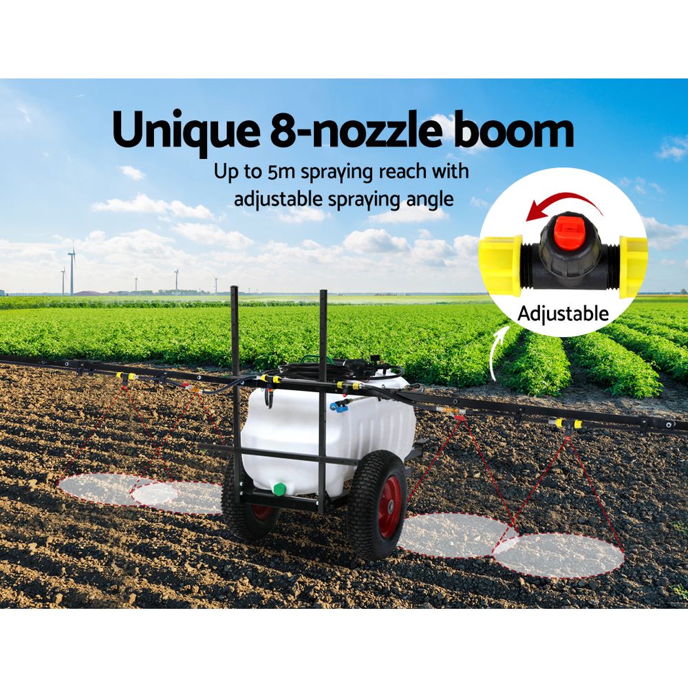 100L ATV Weed Sprayer Trailer With 5M Boom Extension
