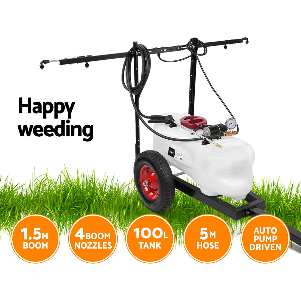 100L ATV Weed Sprayer Trailer With Spot Spray Tank