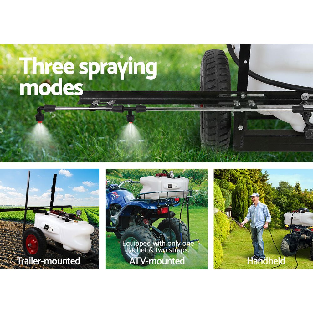 100L ATV Weed Sprayer Trailer With Spot Spray Tank
