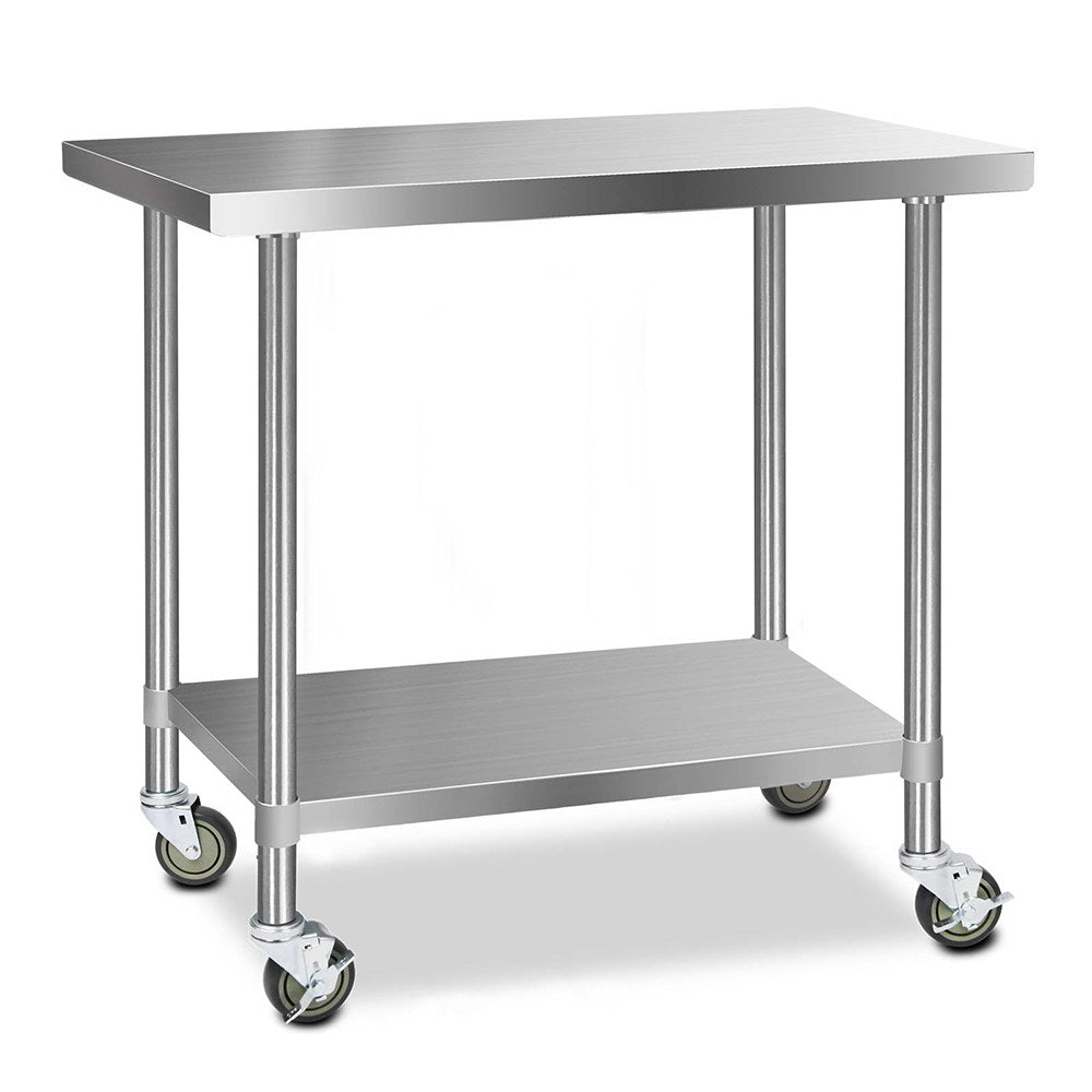 Commercial Hydroponic / Nursery Stainless Steel Work Bench - 1219MM x 610MM