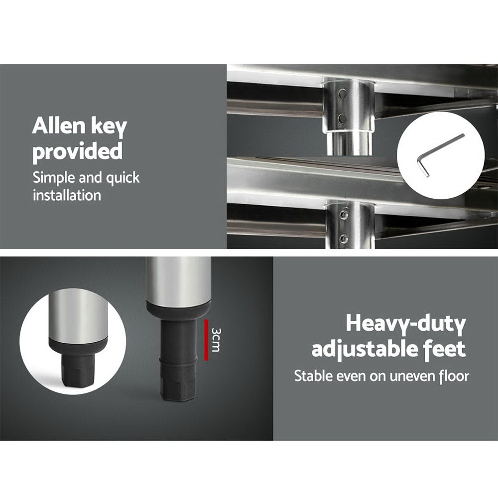 Stainless Steel Kitchen Bench | 610 x 610mm Commercial