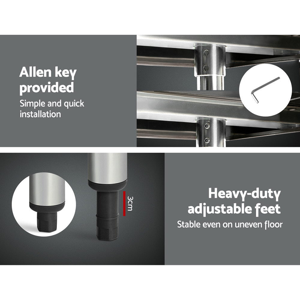 Commercial Stainless Steel Bench On Wheels - 762 x 762mm