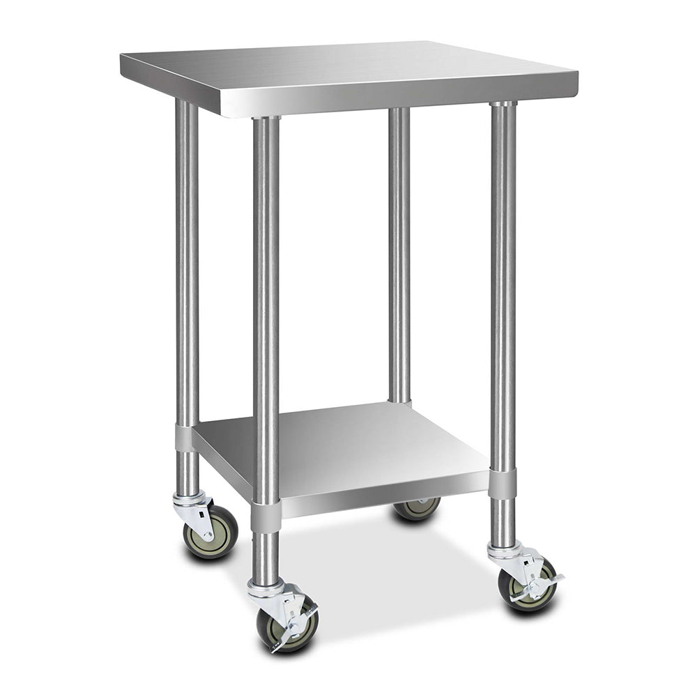 430 Stainless Steel Kitchen Work Bench | Wheels 610mm x 610mm