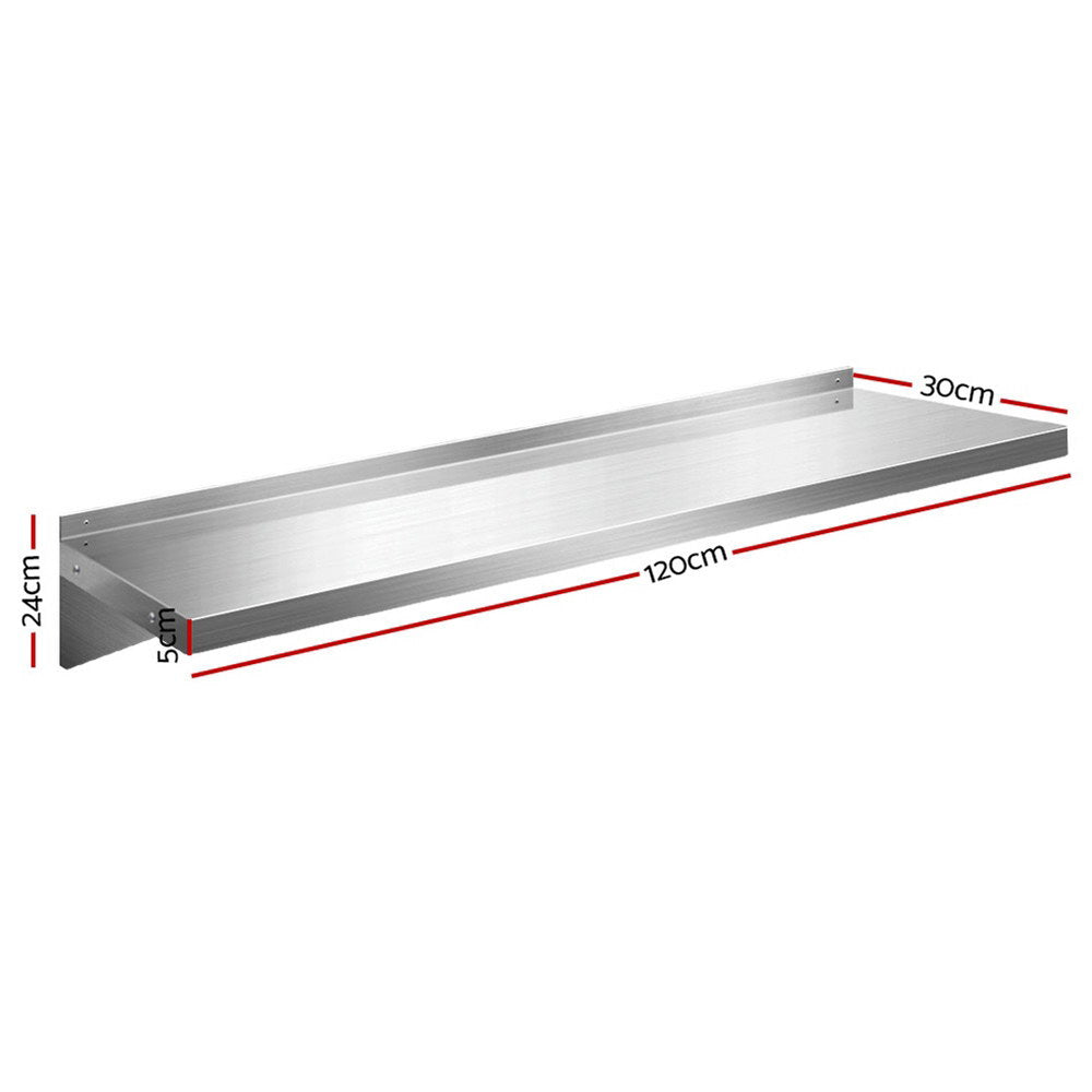 Cefito 1200mm Stainless Steel Wall Shelf - Kitchen Display Rack