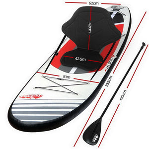 Weisshorn Stand Up Paddle Boards - Inflatable SUP Surfboard Paddleboard Kayak (11ft)