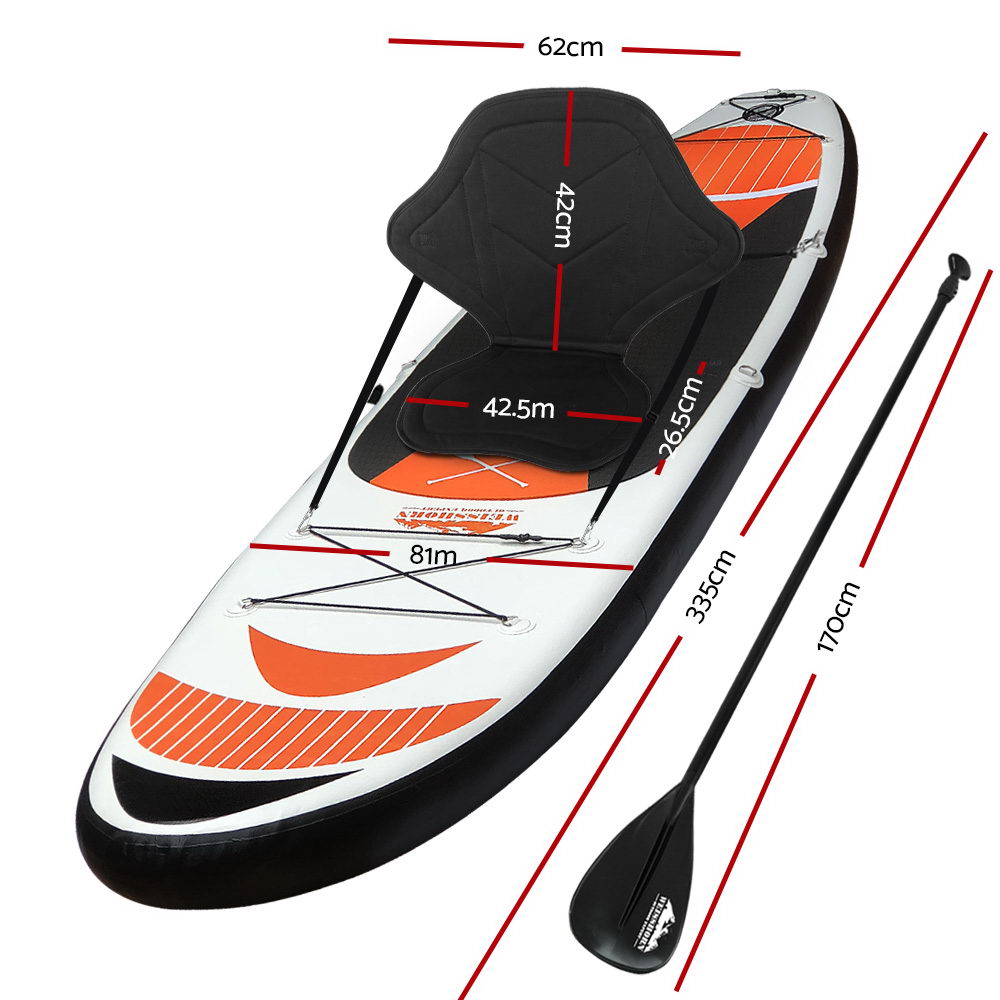 Weisshorn Stand Up Paddle Board - Inflatable 11ft SUP Surfboard Paddleboard Kayak