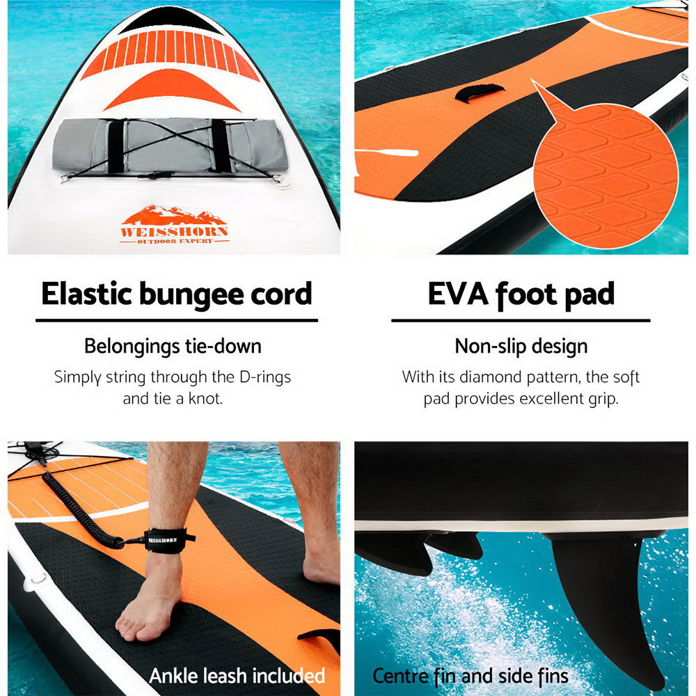 Weisshorn Stand Up Paddle Board - Inflatable 11ft SUP Surfboard Paddleboard Kayak