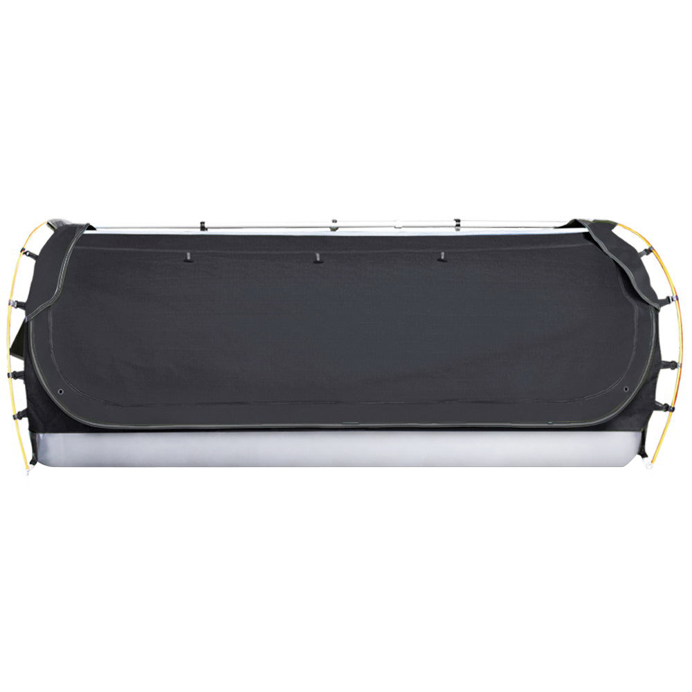 Weisshorn King Single Camping Canvas Swag | Free Standing Tent | Grey Dome