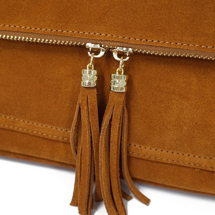Genuine Leather Fringed Shoulder Bag - Premium Quality