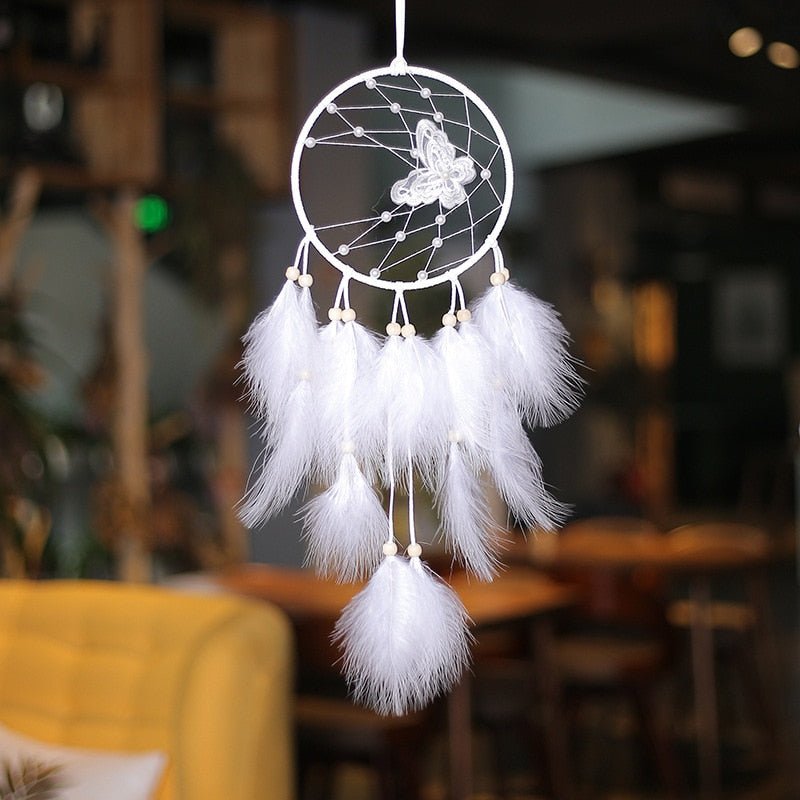 Beautiful Butterfly Dream Catcher With Light