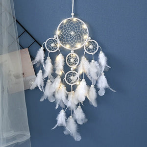 5 Hooped Hippie Dream Catchers With Fairy Lights | Various Styles And Colours