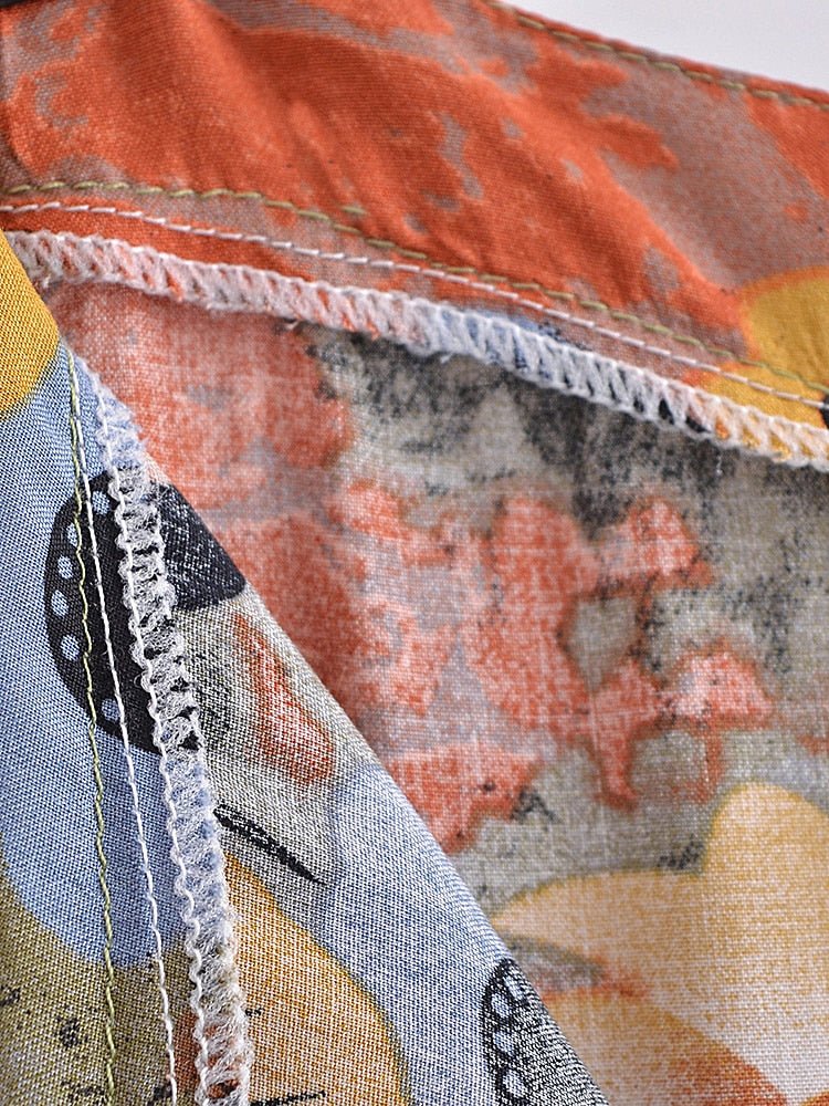 Groovy Hippie Loose Long Pants | Flower Design | S-L