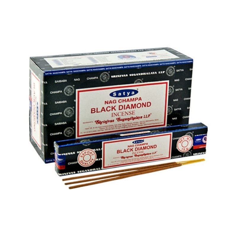 Satya Black Diamond Incense Sticks - 180g Box