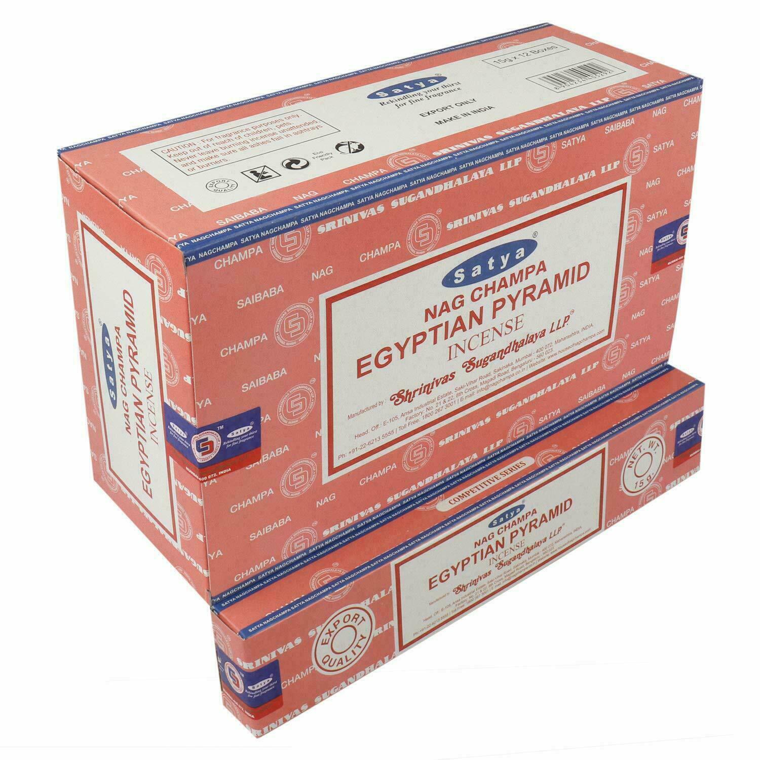 Satya Egyptian Pyramid Incense Sticks - 180g Box