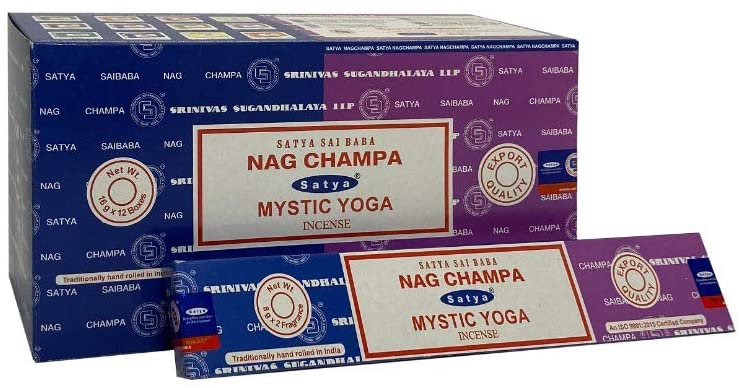 Satya Nag Champa And Mystic Yoga Incense Sticks - 192g Mixed Box