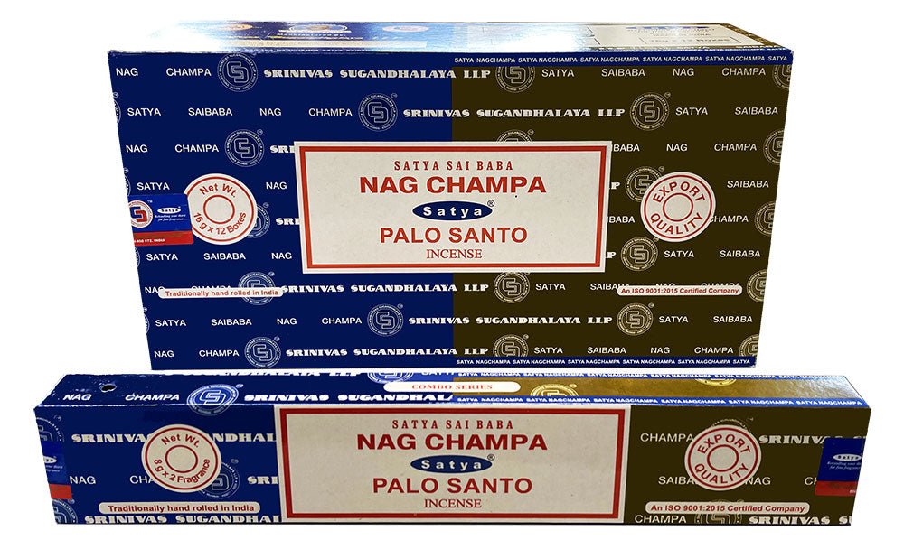 Satya Nag Champa And Palo Santo Incense Sticks - 192g Mixed Box