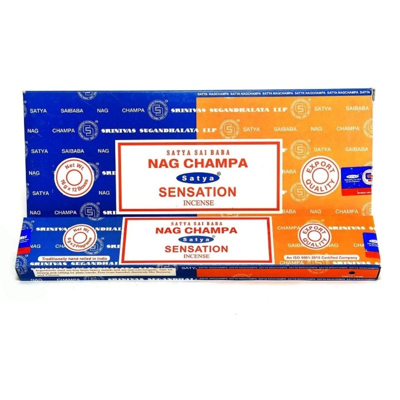 Satya Nag Champa And Sensation Incense Sticks - 192g Mixed Box