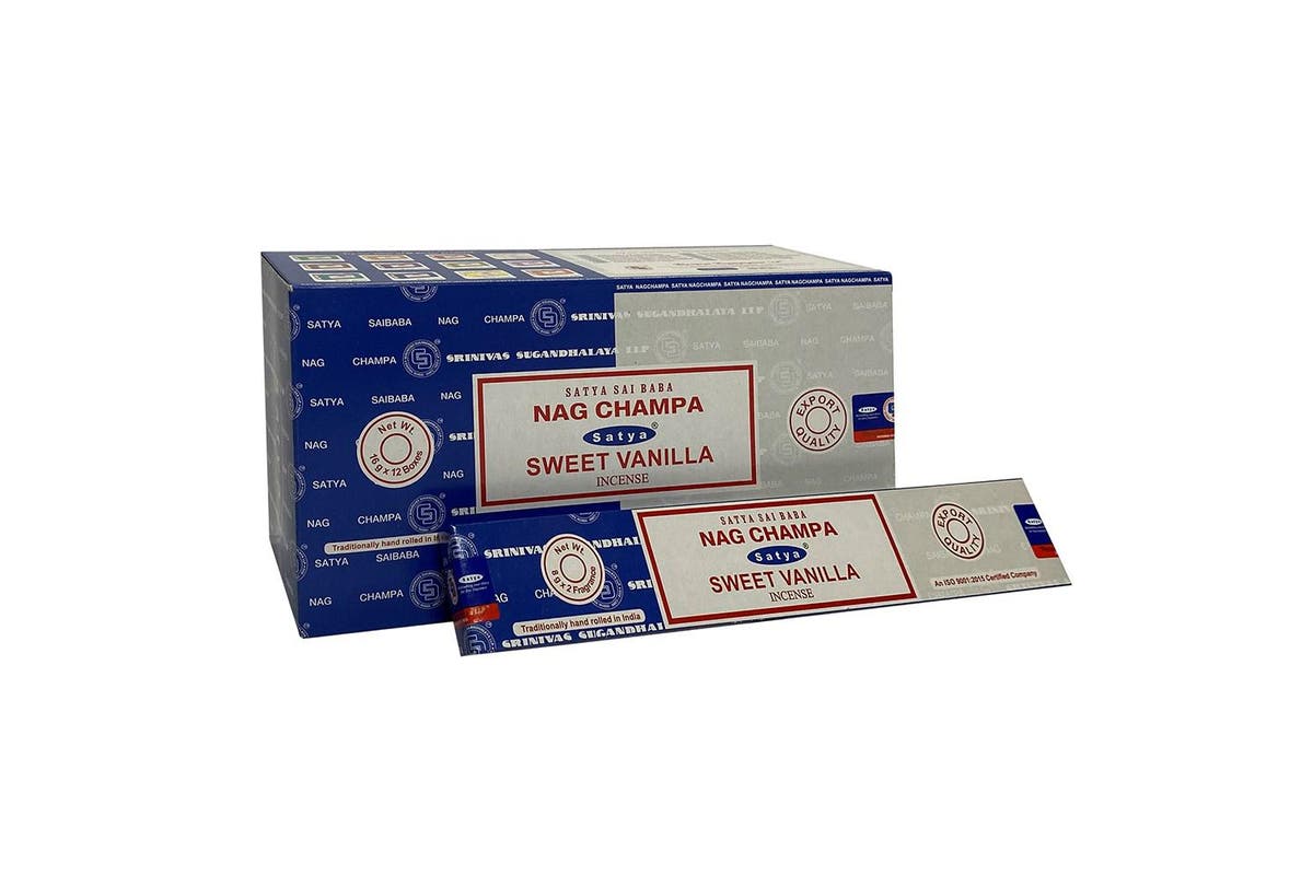 Satya Nag Champa And Sweet Vanilla Incense Sticks - 192g Mixed Box