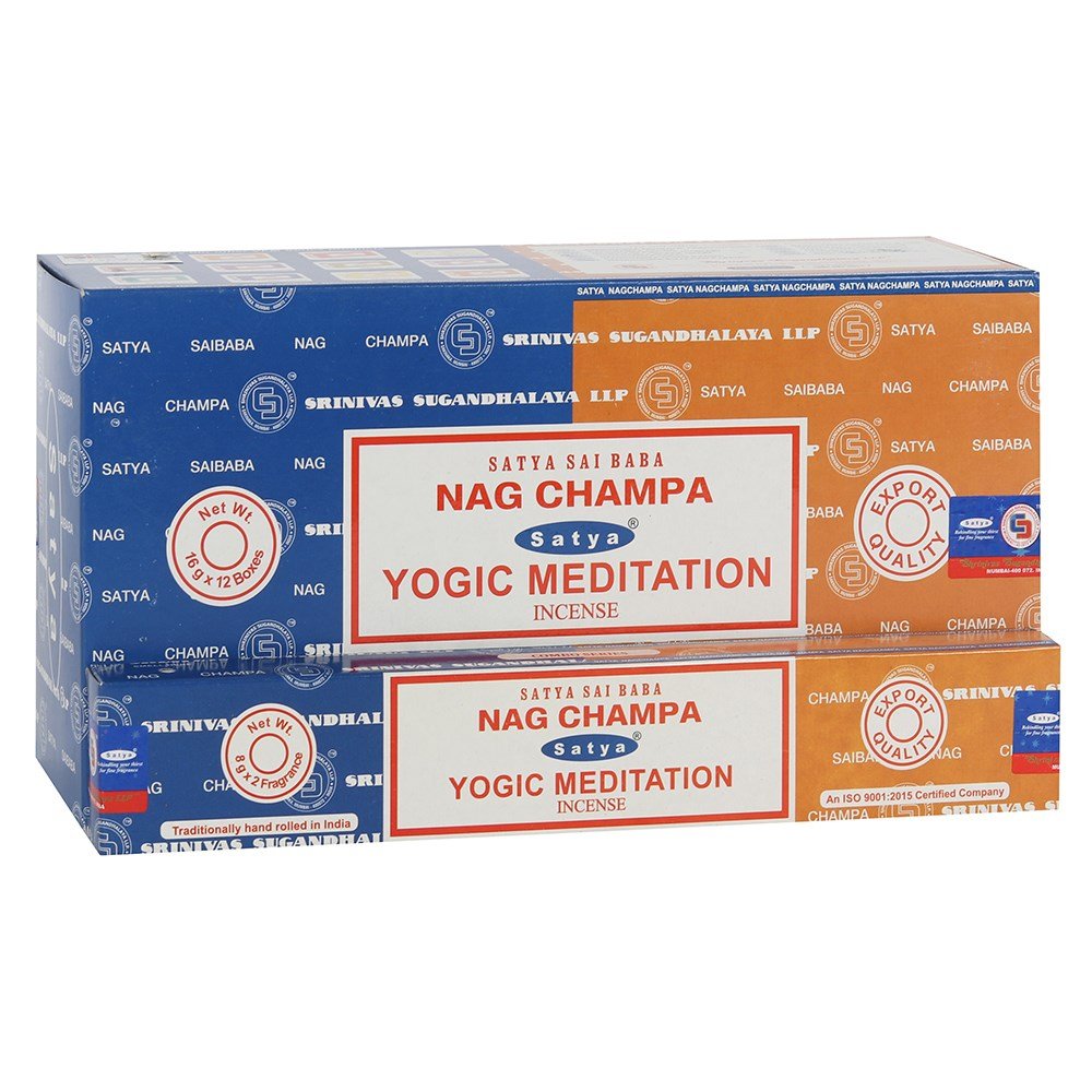 Satya Nag Champa And Yogic Meditation Incense Sticks - 192g Mixed Box