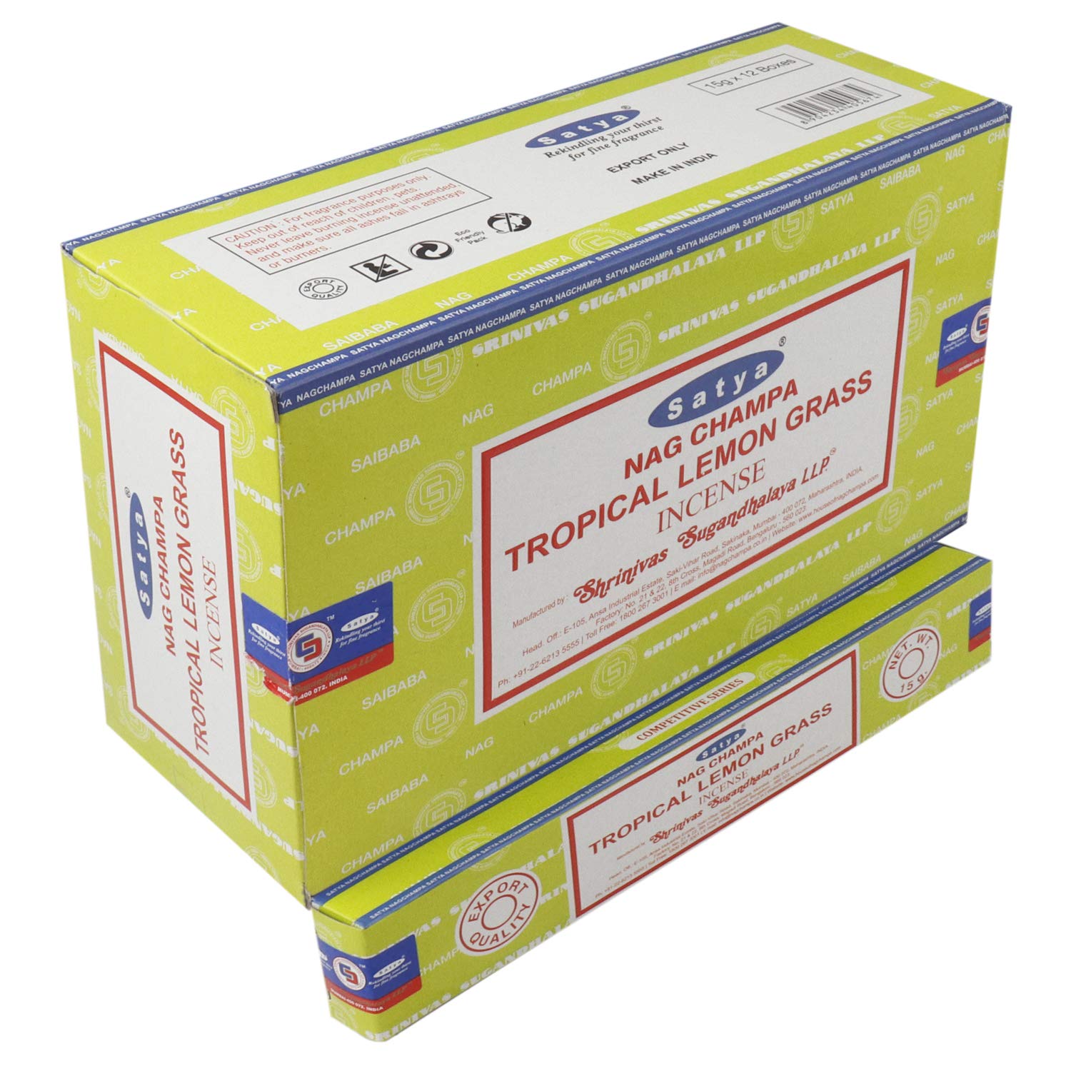 Satya Tropical Lemon Grass Incense Sticks - 180g Box