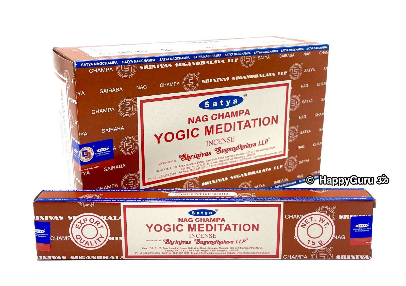 Satya Yogic Meditation Incense Sticks - 180g Box