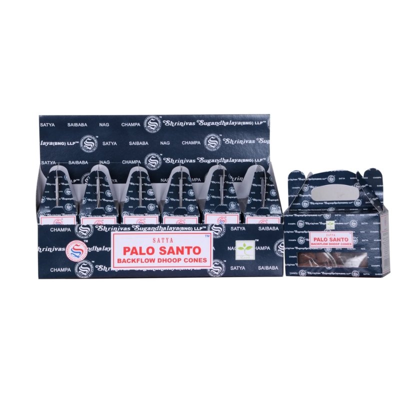 Satya Palo Santo Backflow Dhoop Cone - 6 X 24 pcs
