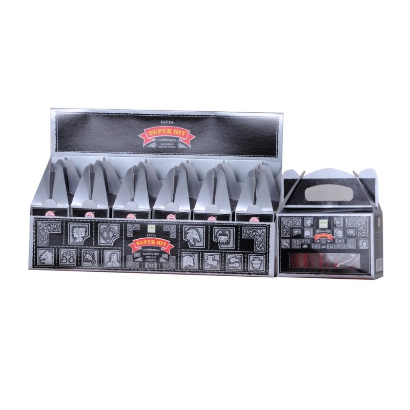 Satya Super Hit Backflow Dhoop Cone - 6 X 24 pcs