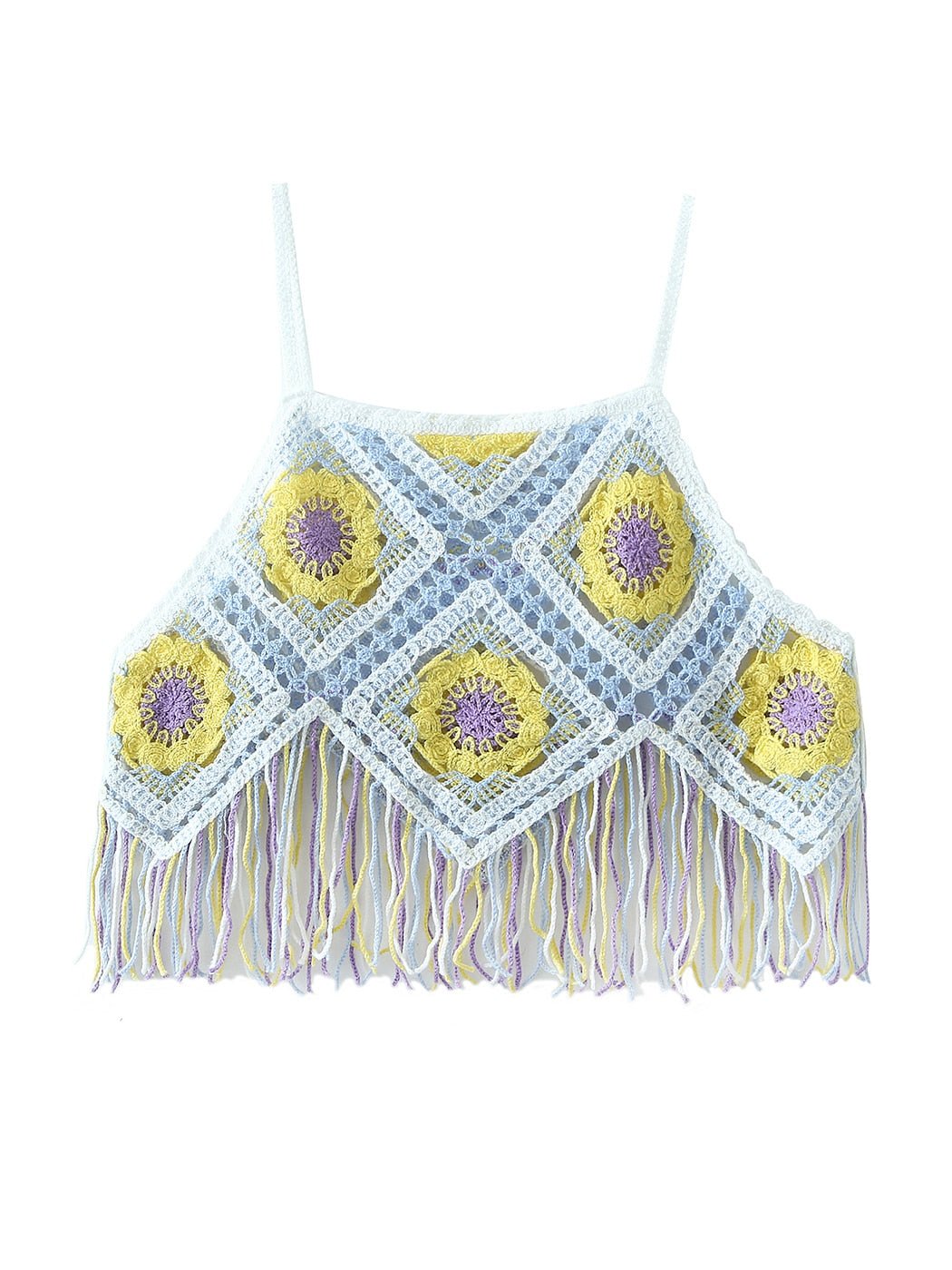 Bohemian Beach Crop Top With Tassels | Various Colours | Free Size