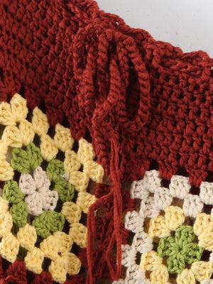 Long Hippie Knitted Beach Pants | Free Size