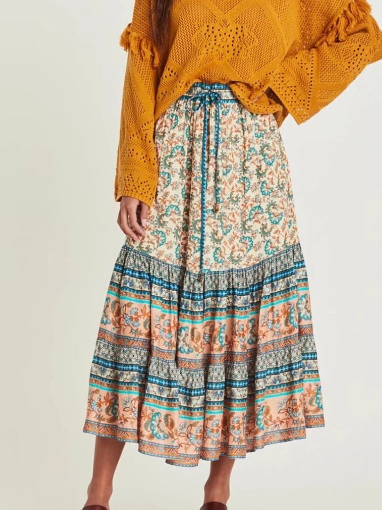 Vintage Women's Designer Boho Skirt | S-L | Two Colours