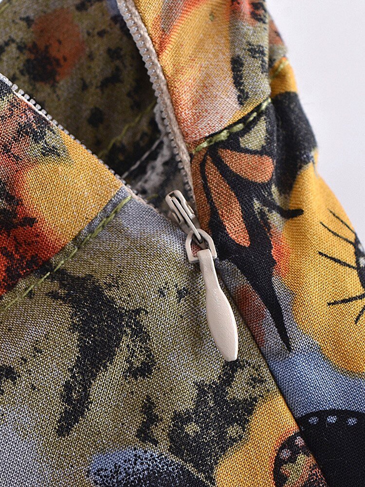 Groovy Hippie Loose Long Pants | Flower Design | S-L