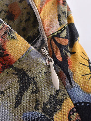 Groovy Hippie Loose Long Pants | Flower Design | S-L